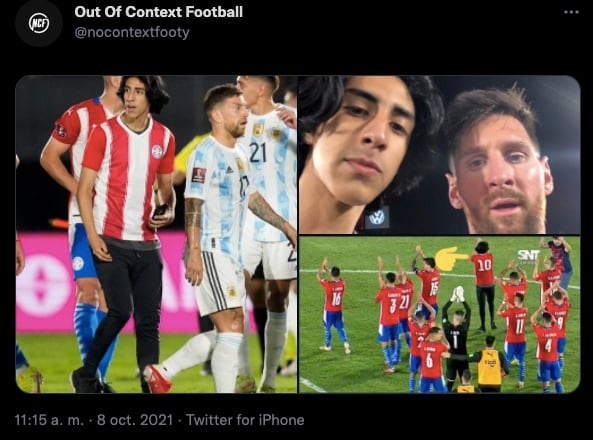 Un fan logró una selfie con Lionel Messi