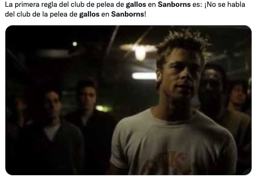 Memes sobre las peleas de gallo en Sanborns