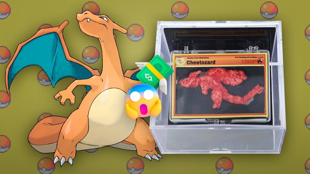 Cheeto en forma de Charizard de Pokémon se vende en más de un millón de pesos, aunque no lo creas
