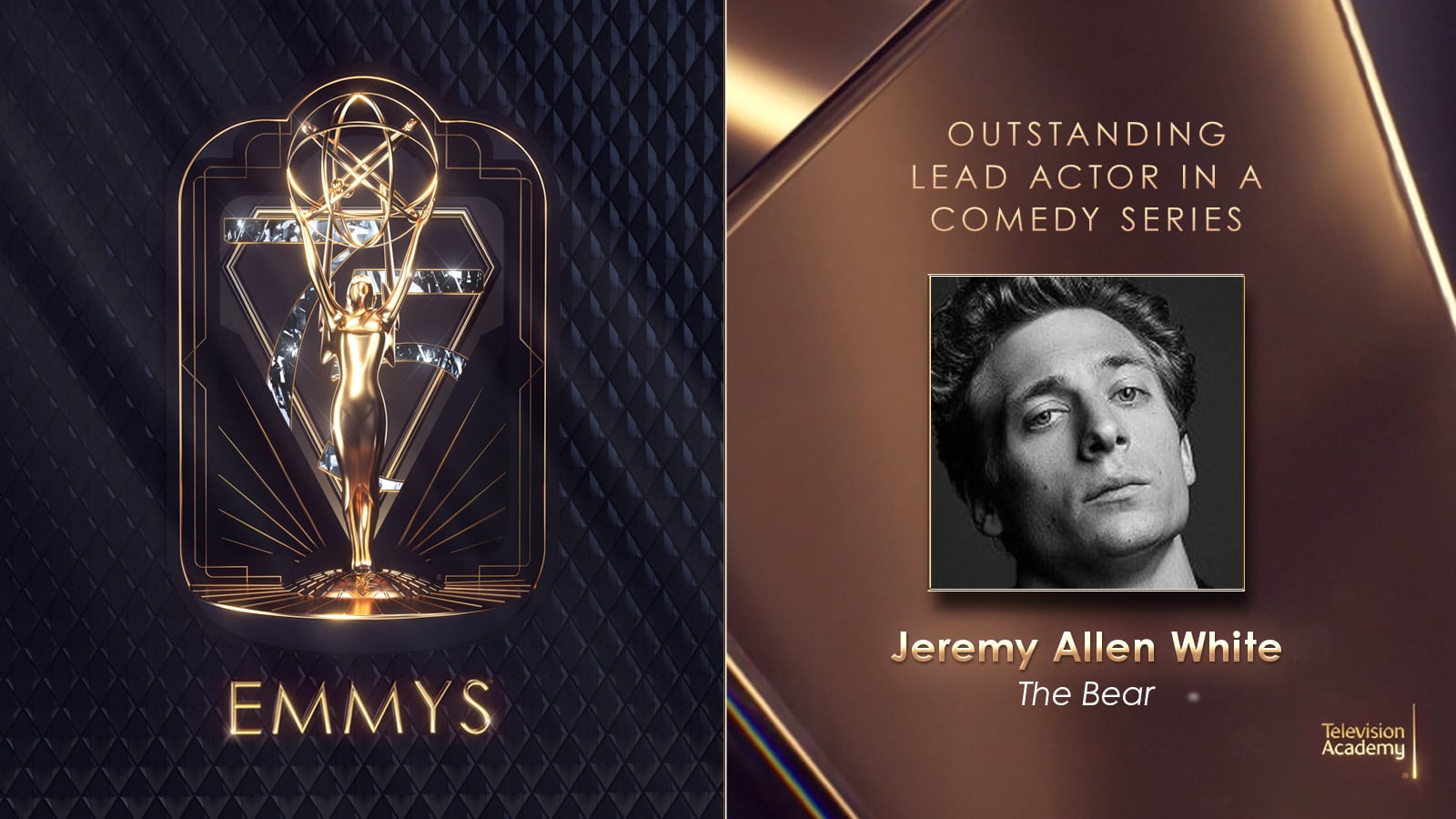 Jeremy Allen White, gana a Mejor Actor Principal en una Serie de Comedia en los Premios Emmy 2024