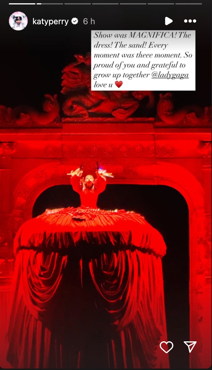 Katy Perry fue al concierto de Lady Gaga en México