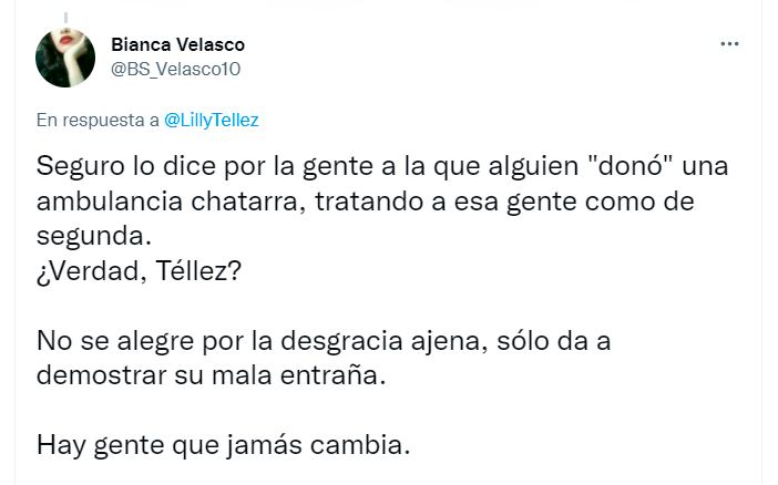 Critica hacia Lilly Téllez