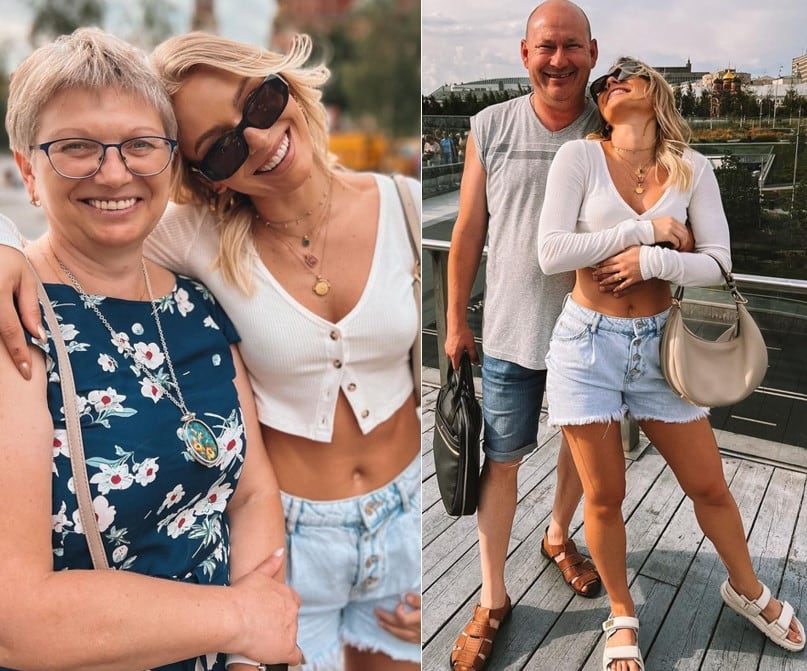 Irina Baeva se reencuentra con su familia