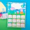 5 plantillas de Peppa Pig de calendario 2025 para imprimir