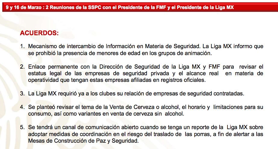 Los acuerdos del Gobierno Federal con la Liga MX y la Femexfut
