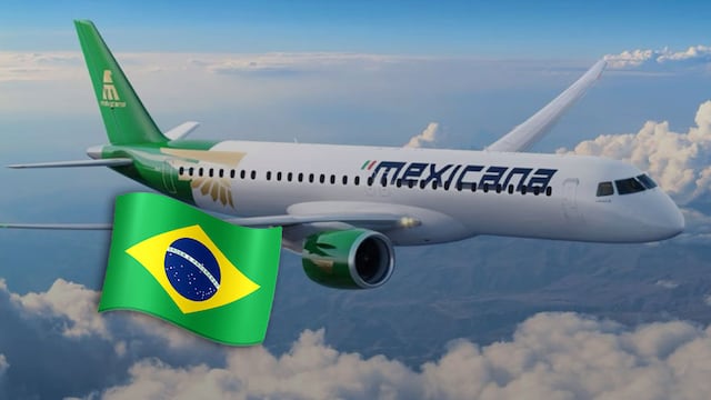 Así es el avión Embraer E195-E2 que Mexicana de Aviación recibió desde Brasil en el AIFA