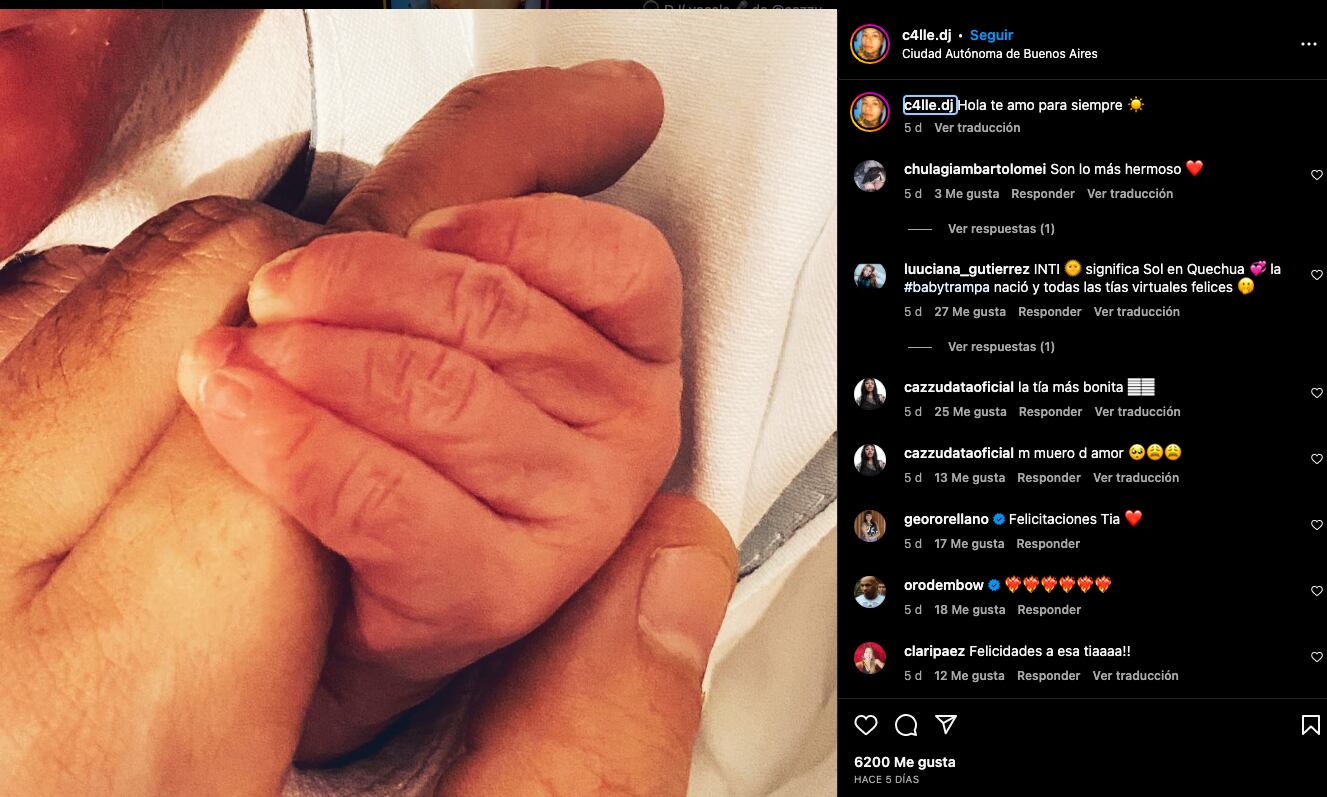 La bebé de Christian Nodal y Cazzu