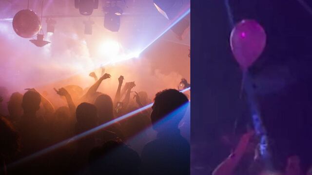 ¿Noche de antro? Amarra un globo a su amiga para que no se le pierda (VIDEO)
