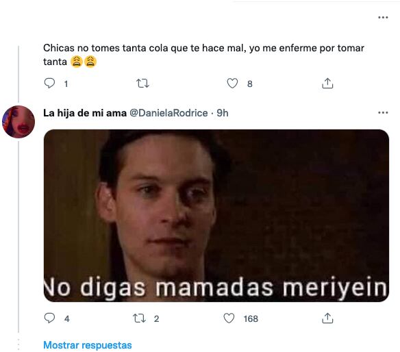 Daniela Rodrice se niega a dejar de tomar refresco.