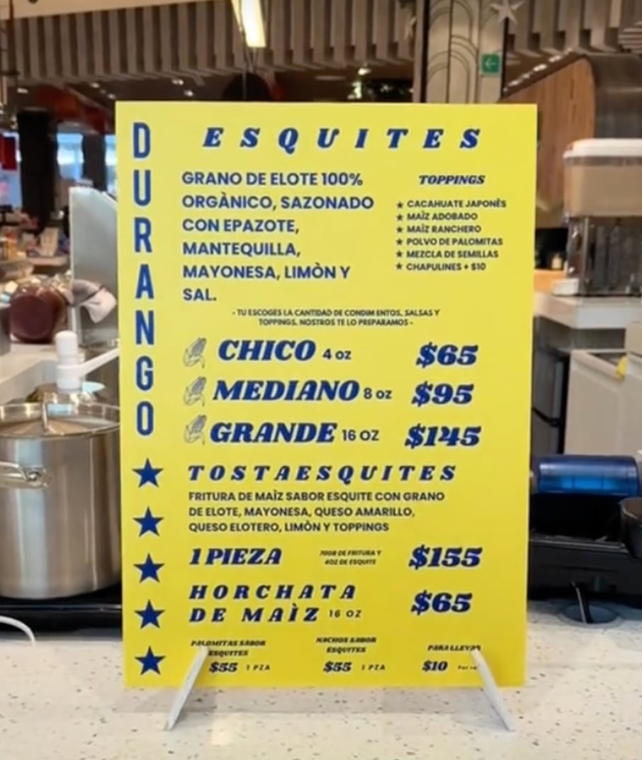 Esquites en El Palacio de Hierro