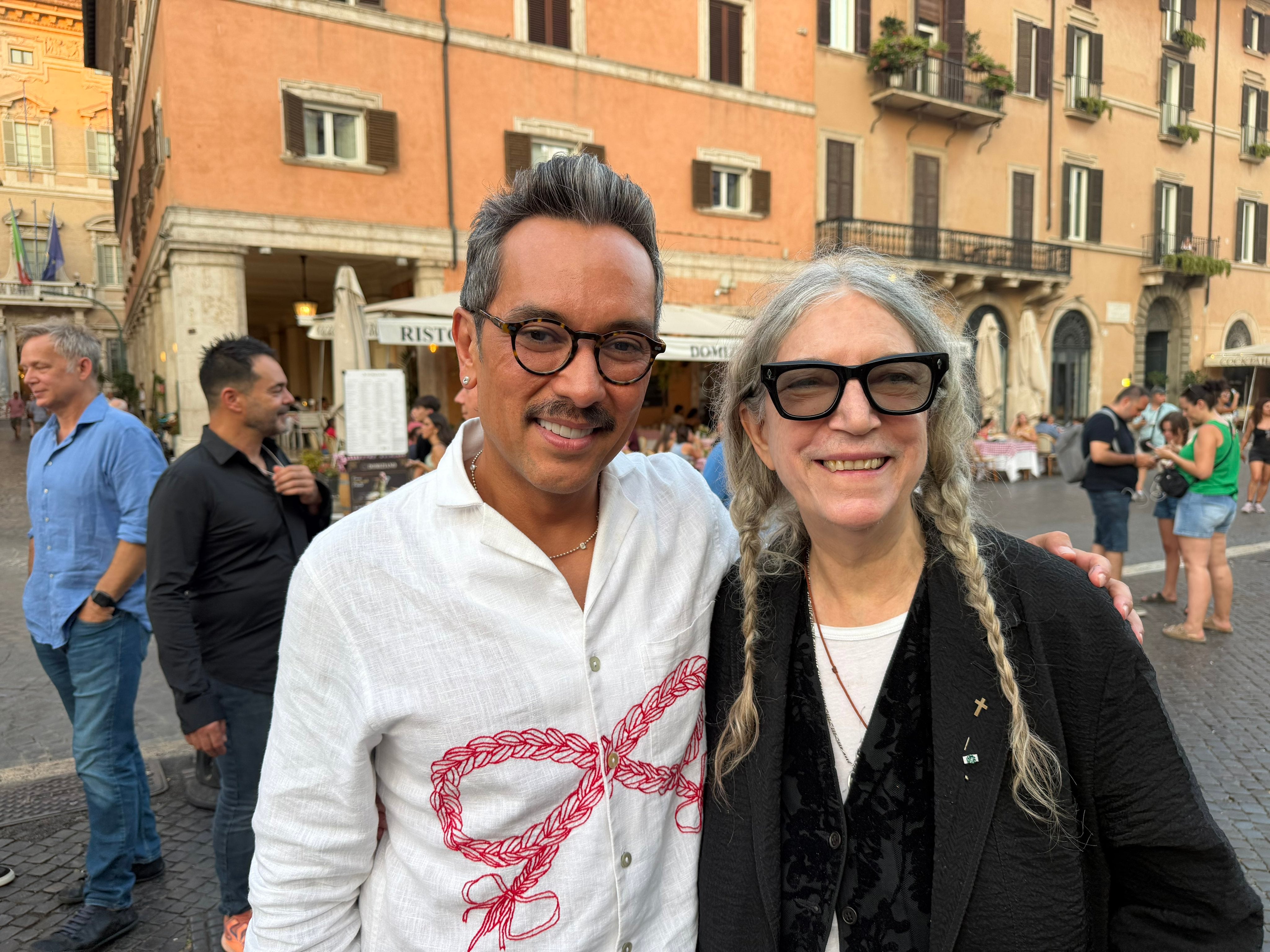 Genaro Lozano y Patti Smith.