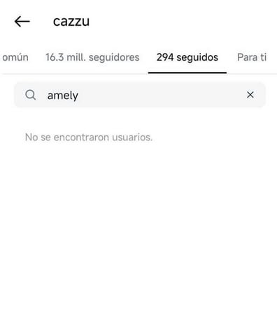 Cazzu no sigue a Amely Nodal en Instagram