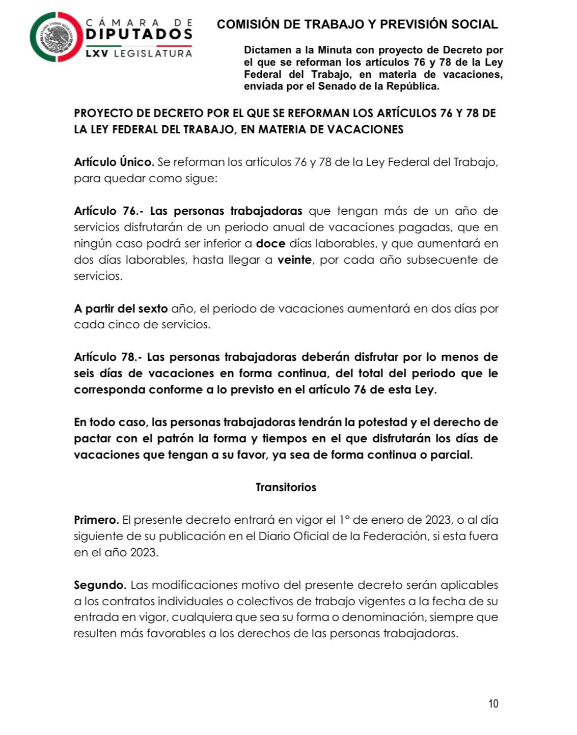 Nueva Ley de vacaciones: ¿Se podrán tomar los 12 días de vacaciones continuos? Esto dicen las modificaciones planteadas