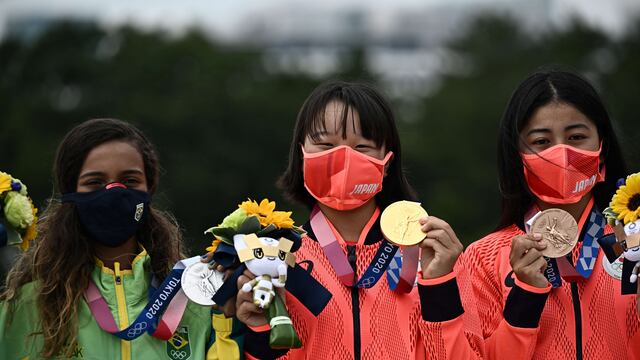 Rayssa Leal, Momiji Nishiya y Funa Nakayama