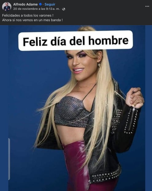 Alfredo Adame felicita a Wendy Guevara en el Día del Hombre