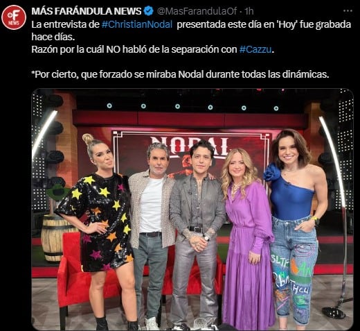 Christian Nodal en Hoy