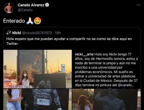 Canelo respondió a su aficionada