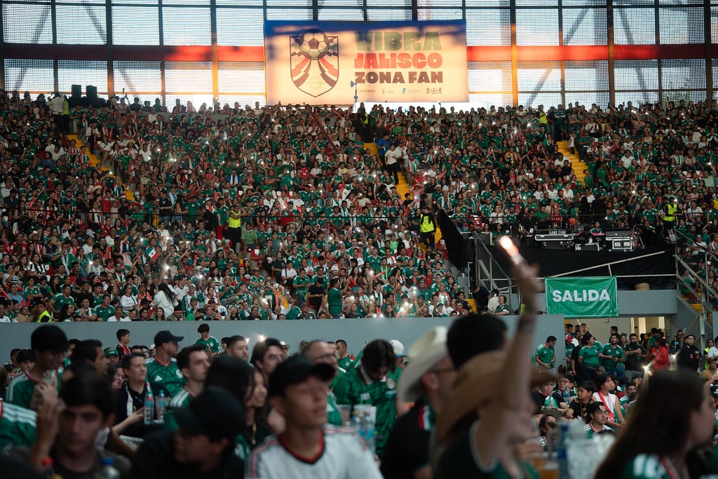 El Auditorio Benito Juárez registró aforo completo durante la transmisión del partido entre México y Corea del Sur.