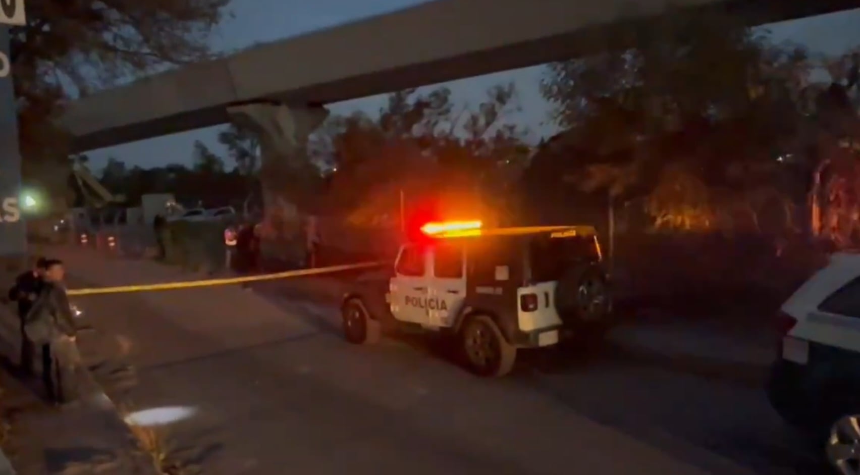 Servicios periciales realizan trabajos tras incidente en obras del Tren Interurbano