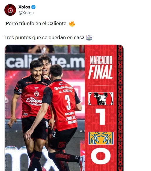 Xolos se impuso por la mínima a Tigres