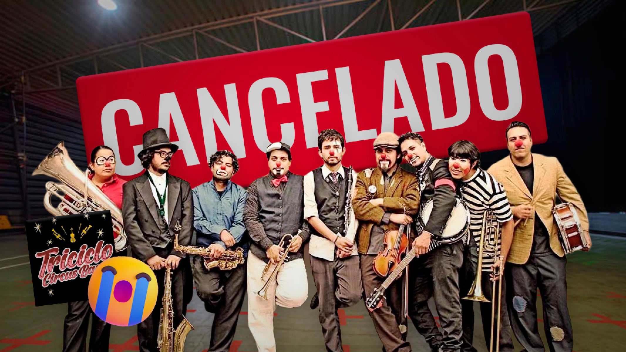 Triciclo Circus Band cancela concierto en Pabellón Oeste y anuncia reembolsos