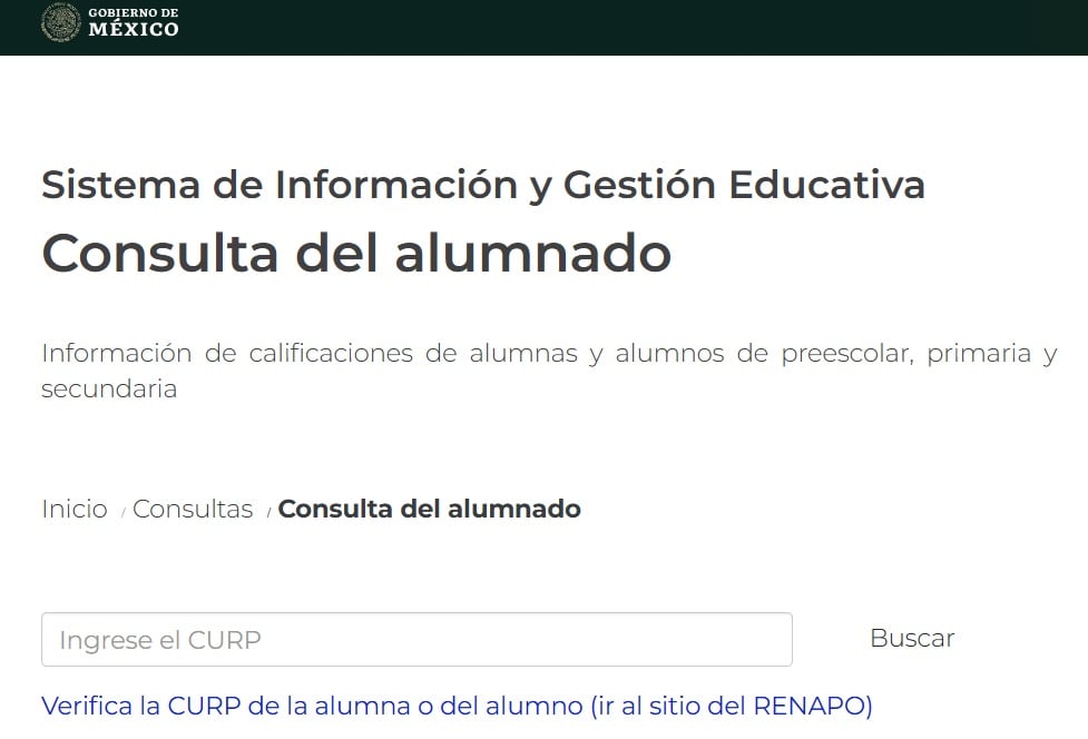 Consulta de boletas de calificaciones SEP vía internet