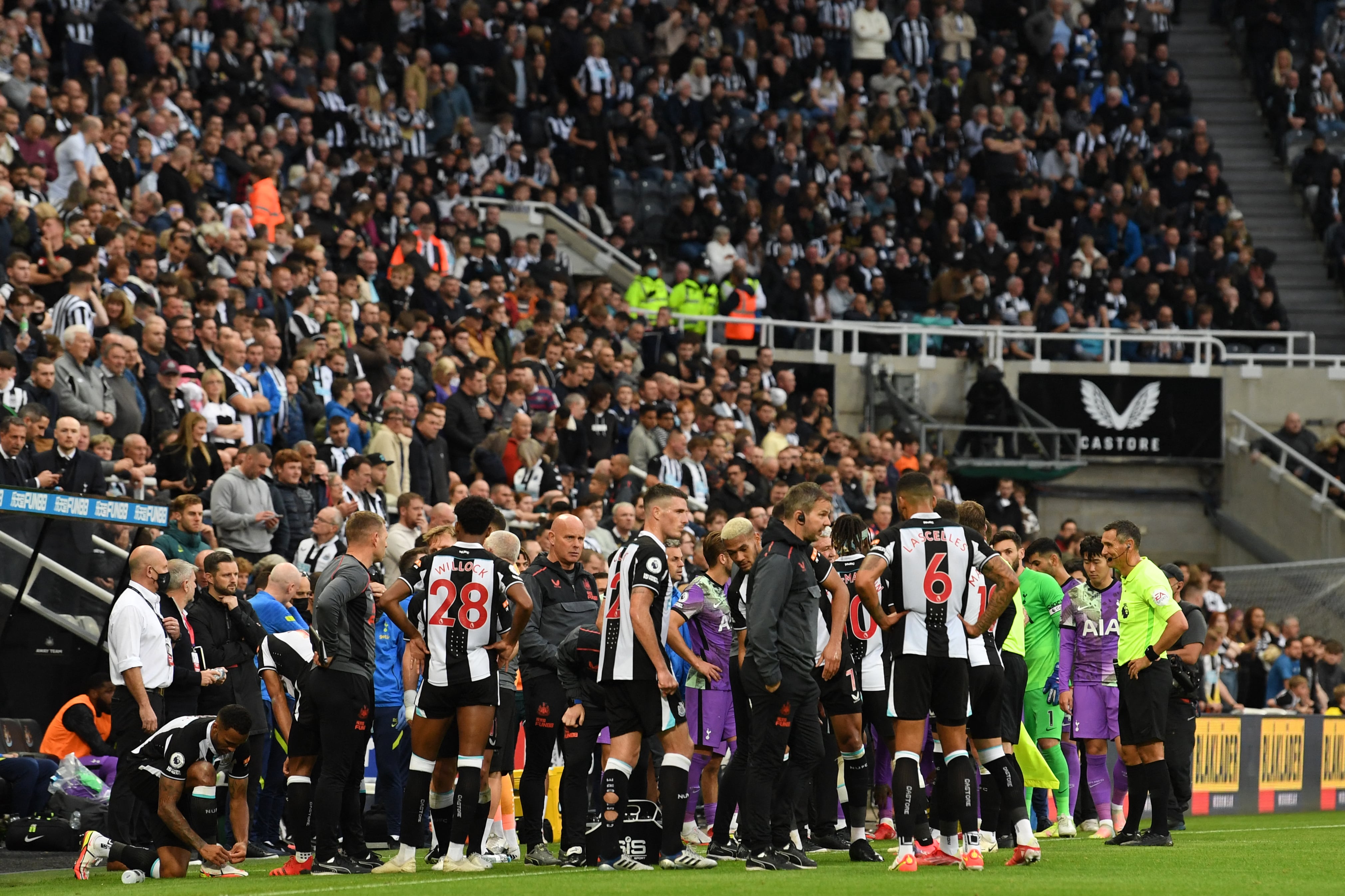 Jugadores en el Newcastle United vs Tottenham Hotspur