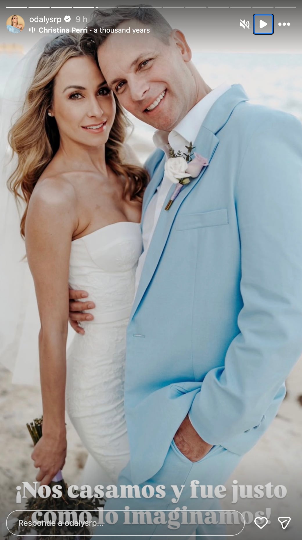 Odalys Ramírez y Patricio Borguetti se casaron en Cancún