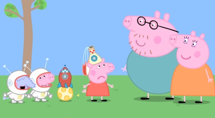 31 minutos de Peppa Pig de visita en la Luna