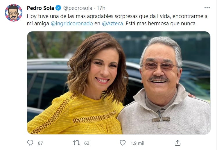 Ingrid Coronado y Pedro Sola