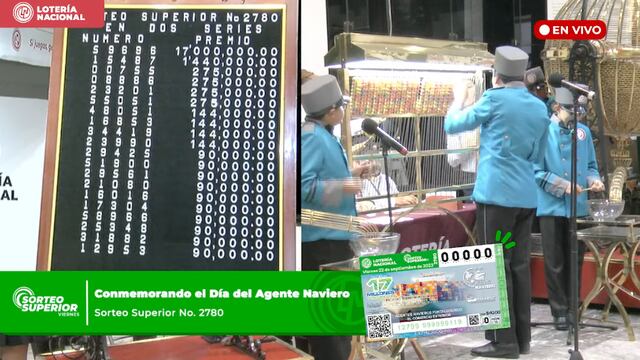 Resultados Sorteo Superior 2780 de Lotería Nacional en vivo: ganadores de hoy 22 de septiembre