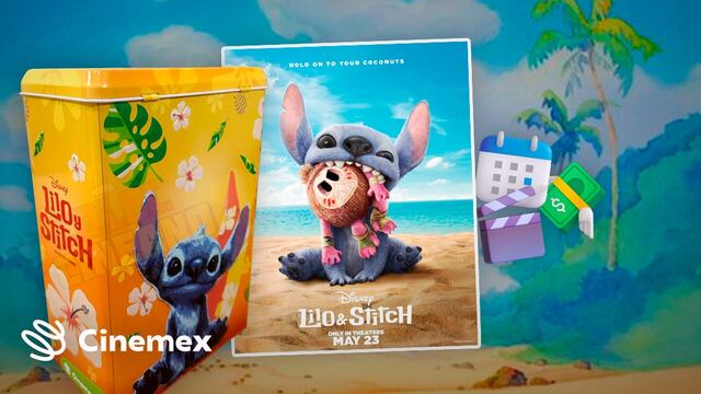 Palomera metálica Lilo y Stitch en Cinemex