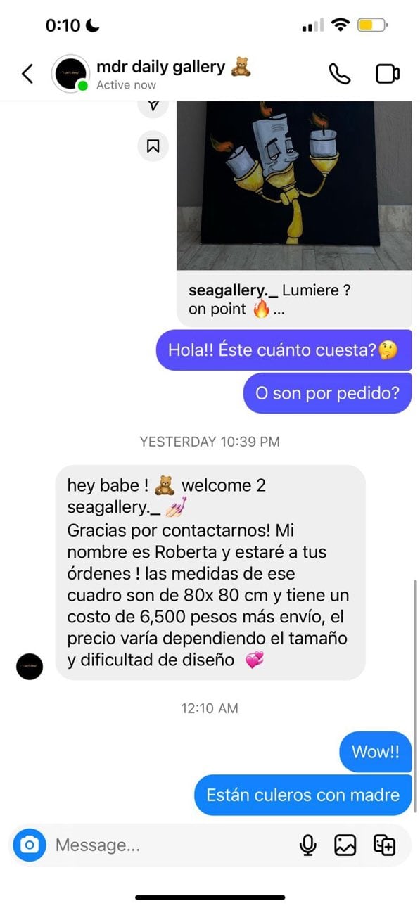 Mar de Regil vuelve a ser tundida por vender cuadros feos en 10 mil pesos y todavía te cobra el envío