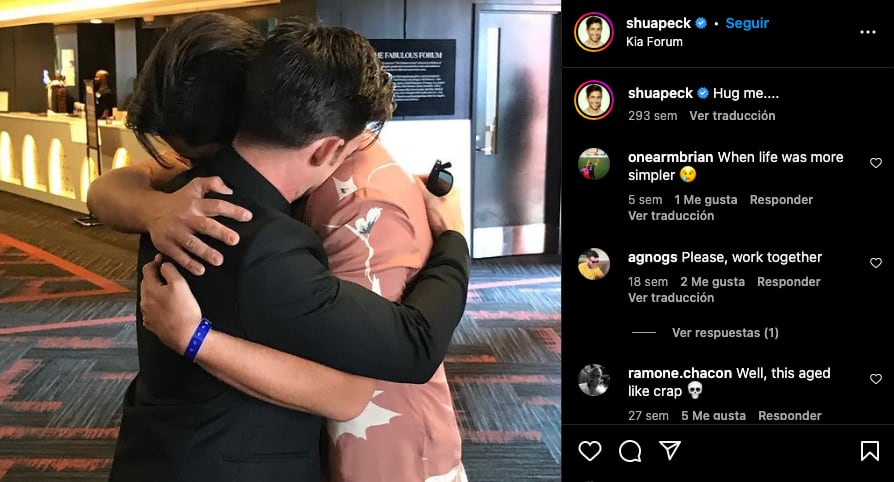 Drake Bell y Josh Peck se abrazaron