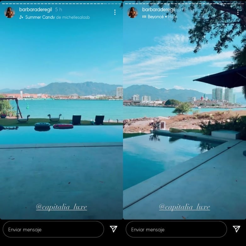 Bárbara de Regil vacaciona en casa de lujo.