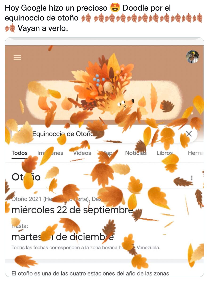 Doodle de Google por el equinoccio de otoño