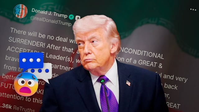 Donald Trump llama a Irán a rendirse y les promete un gran futuro.