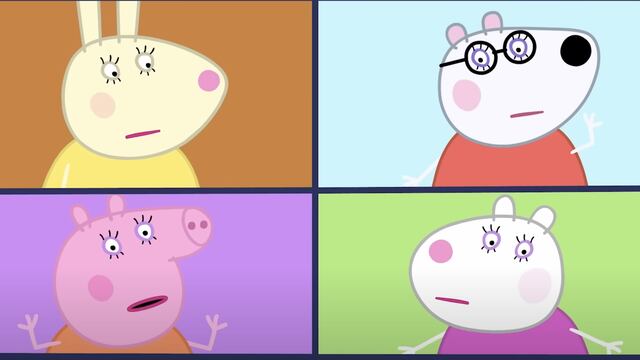 Caos en las videollamadas de Peppa Pig