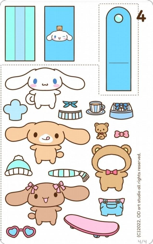 Plantillas de Cinnamoroll para vestir