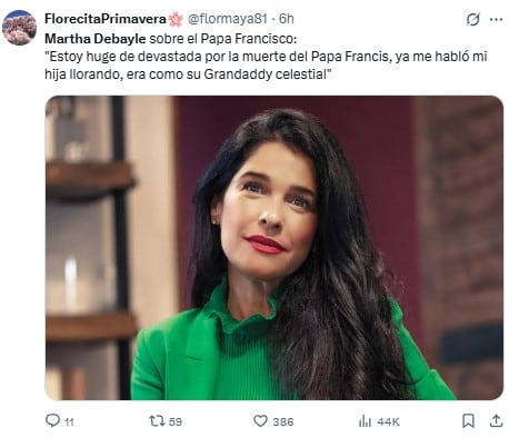 Memes de Martha Debayle por la muerte del Papa Francisco