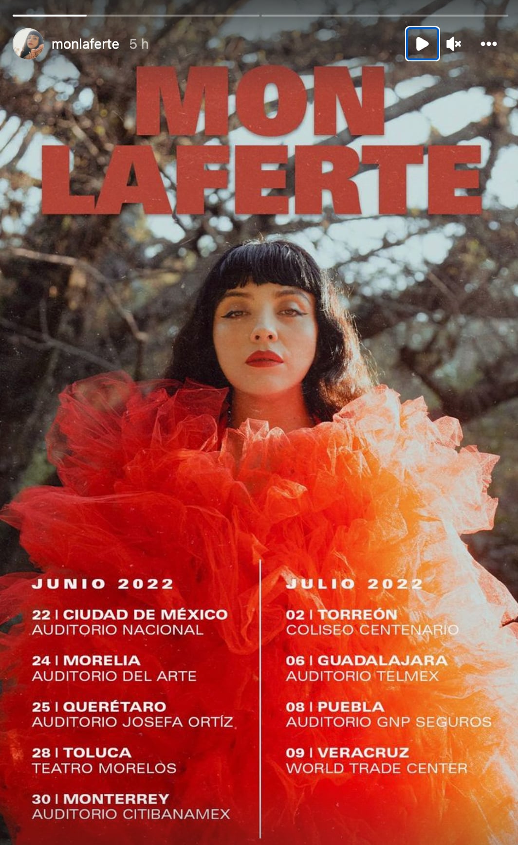 Próximos conciertos de Mon Laferte