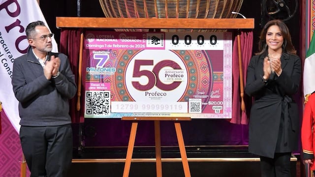 Profeco celebra 50 años con billete conmemorativo del Sorteo Zodiaco No. 1733