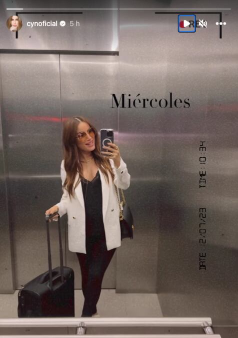 Cynthia Rodríguez hace su último viajes, antes del nacimiento de su bebé