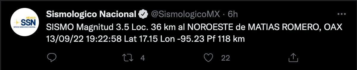 Sismo hoy de 4.4 sacude Oaxaca; no ameritó alerta sísmica