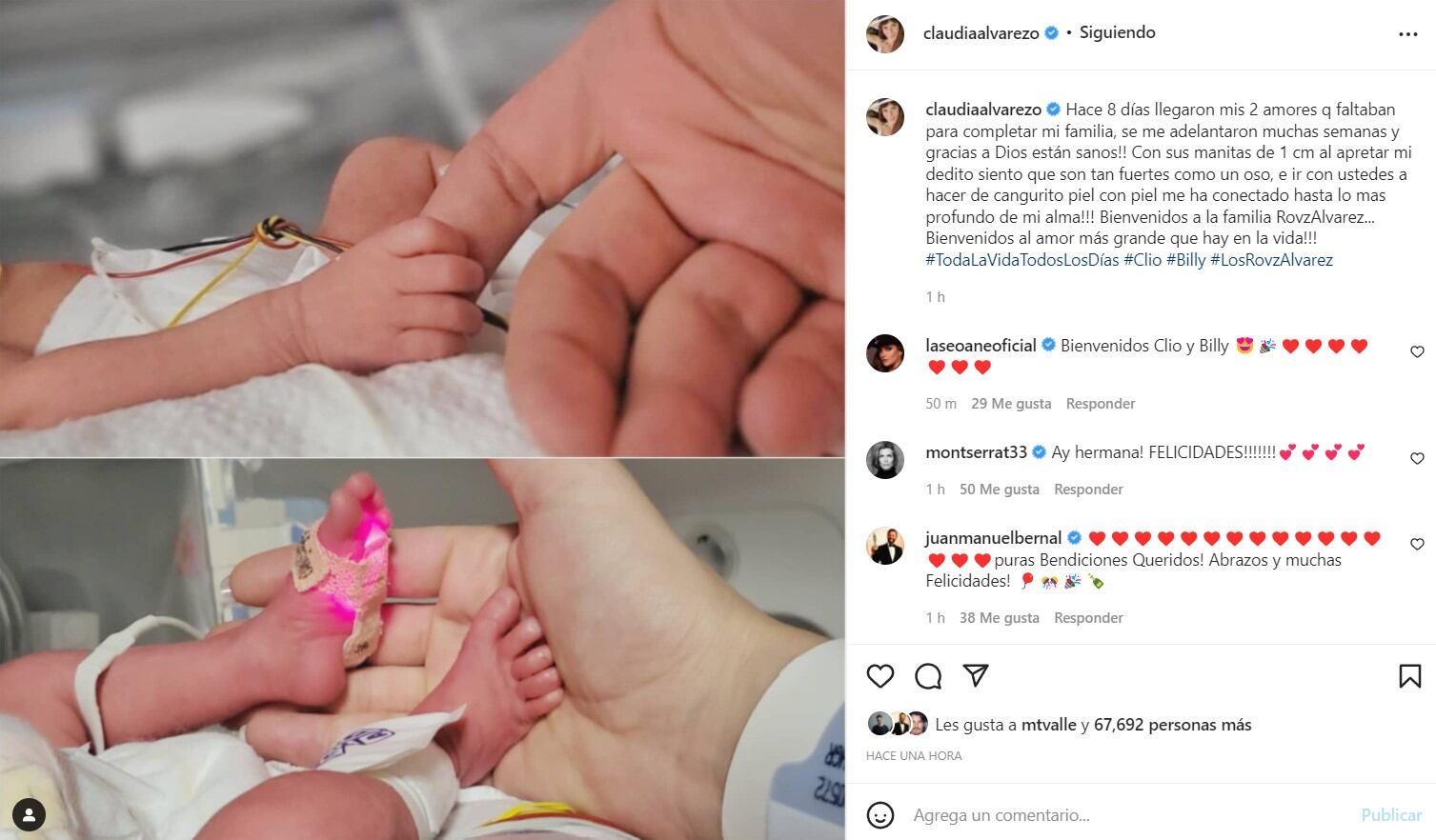 Gemelos de Claudia Álvarez