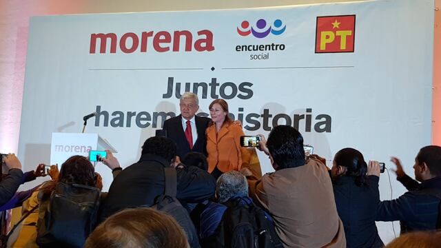 Andrés Manuel López Obrador y Tatiana Clouthier