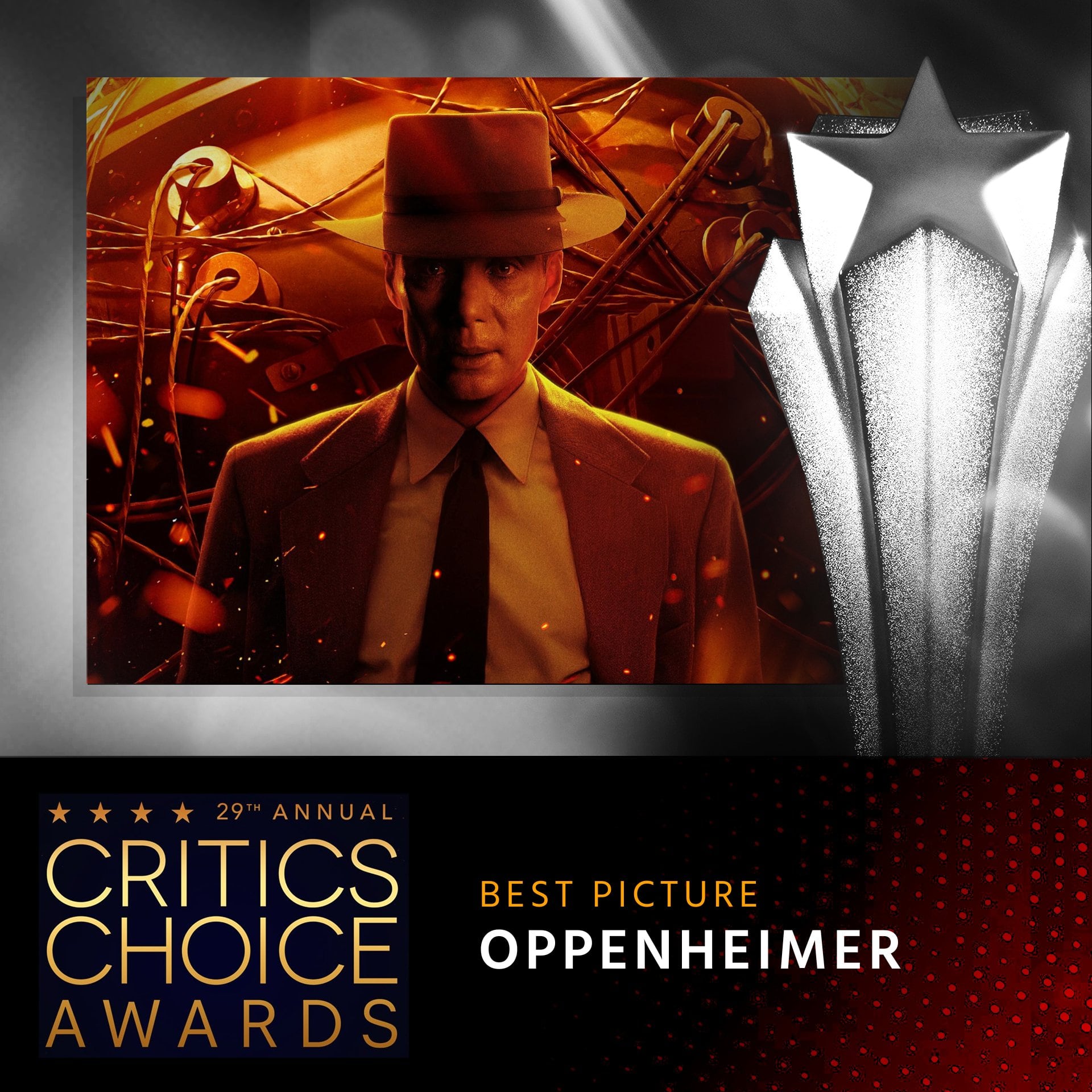 Oppenheimer, Mejor Película en Critics Choice Awards 2024