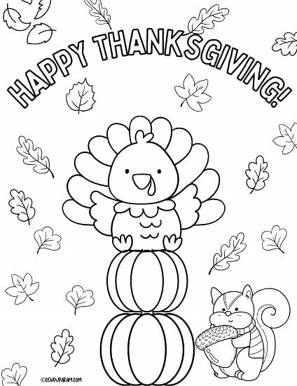 Dibujos de Día de Acción de Gracias para colorear: 10 plantillas bonitas del Thanksgiving Day