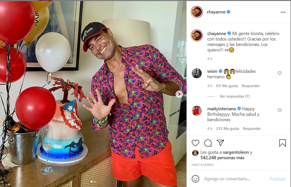 Chayanne agradece felicitaciones por su cumpleaños