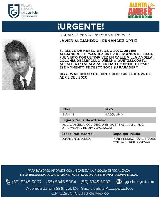 Ficha de búsqueda de Javier.